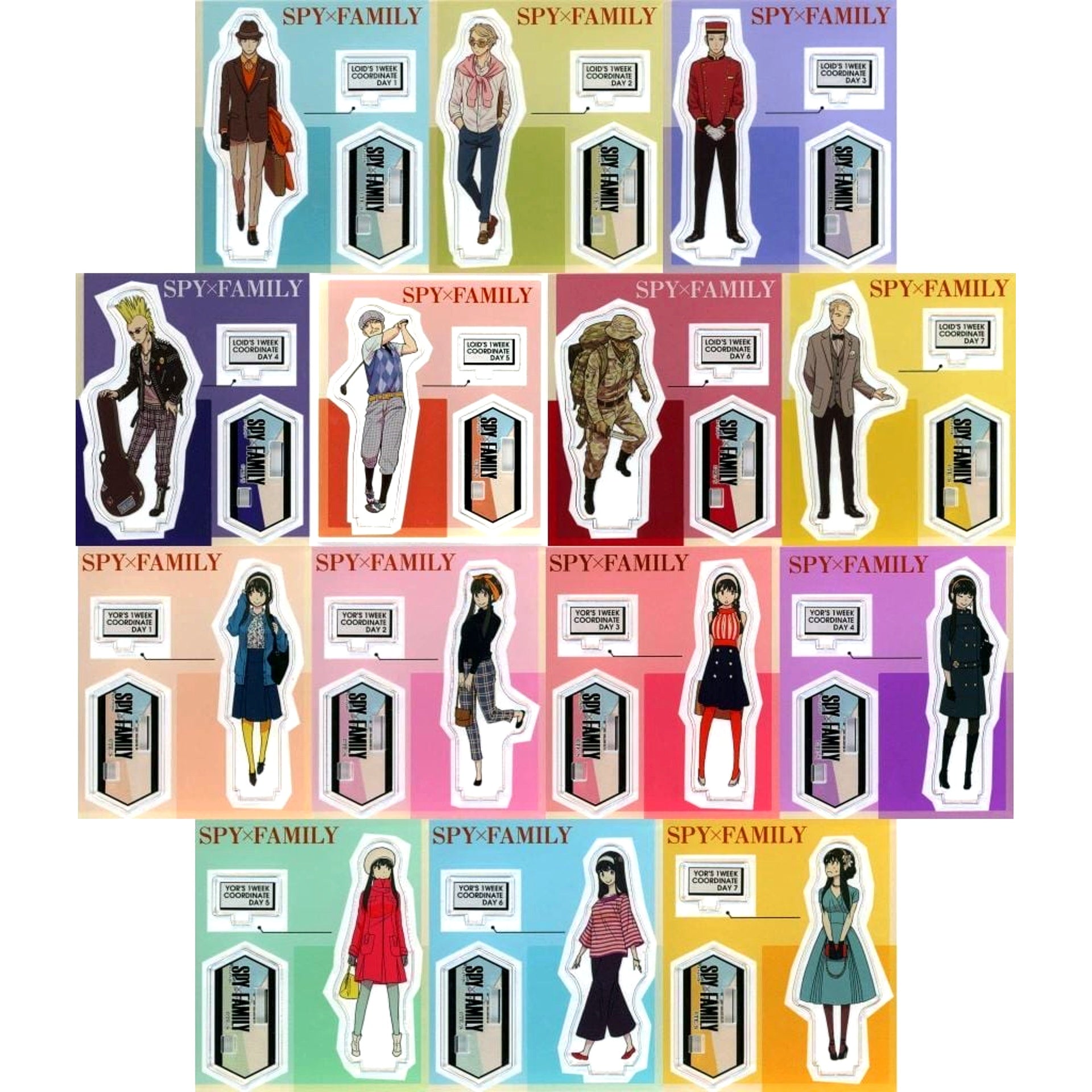 Set of 14 SPY x FAMILY Exhibition Acrylic Figure Collection [USED]