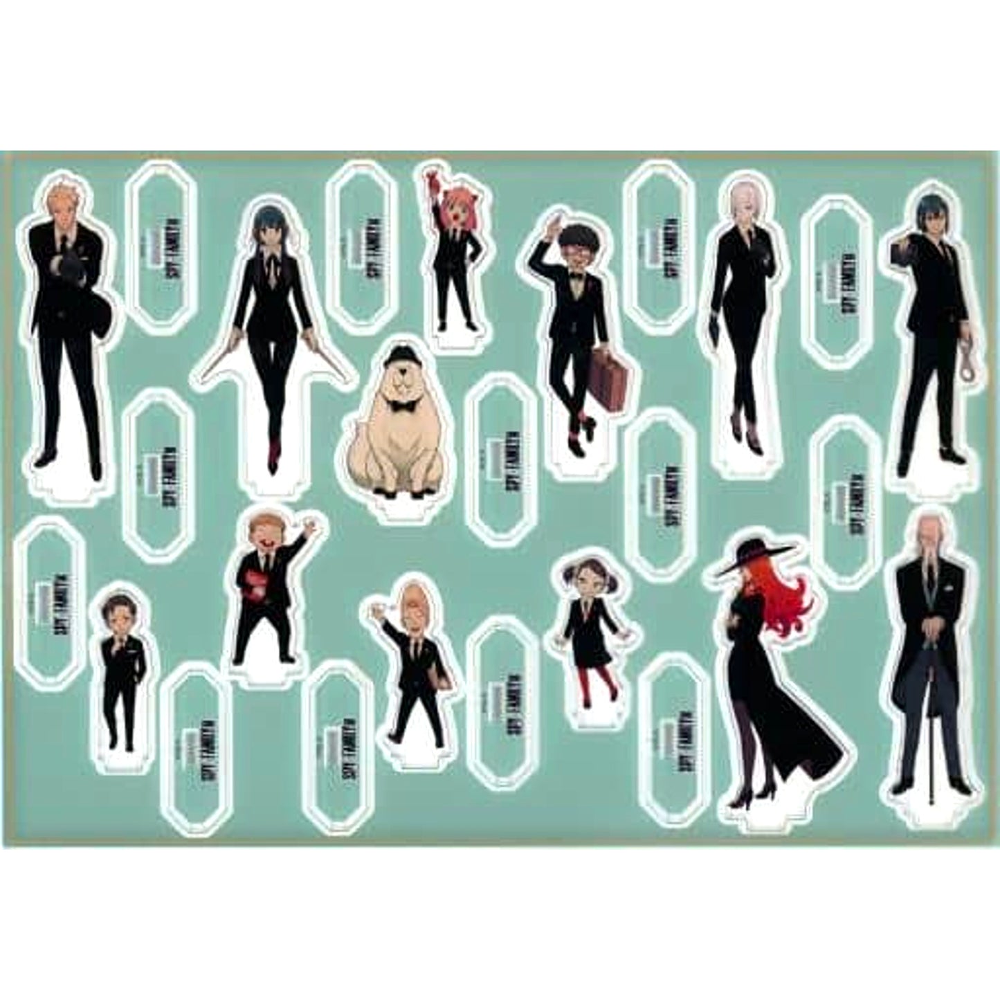 SPY x FAMILY Group Acrylic Stand 13 Character Set Newly Drawn Character Illustration Version SPY x FAMILY Exhibition [USED]