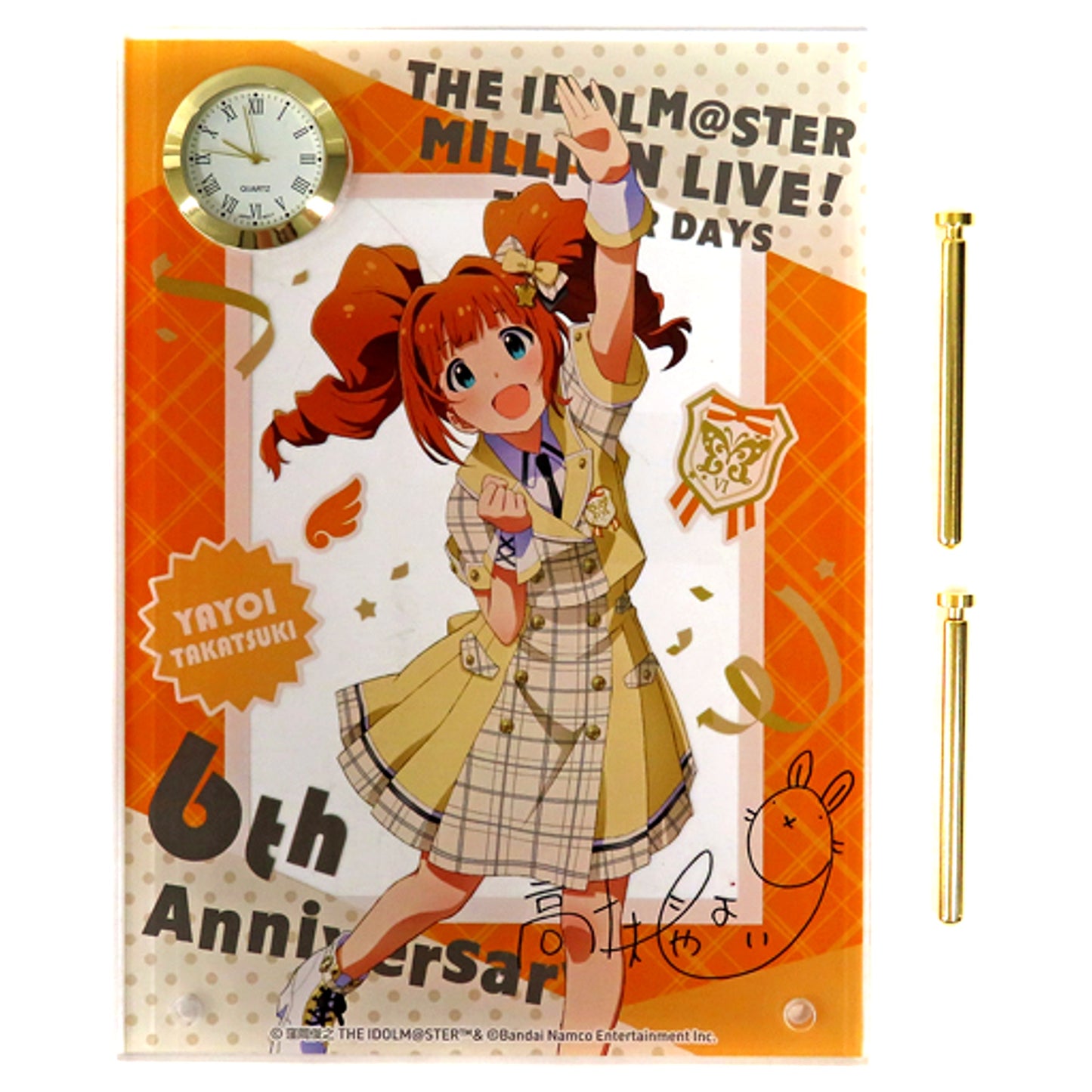 Yayoi Takatsuki THE IDOLM@STER MILLION LIVE! THEATER DAYS Acrylic Art with Clock Future Signature ver. 6th Anniversary in AKIHABARA [USED]