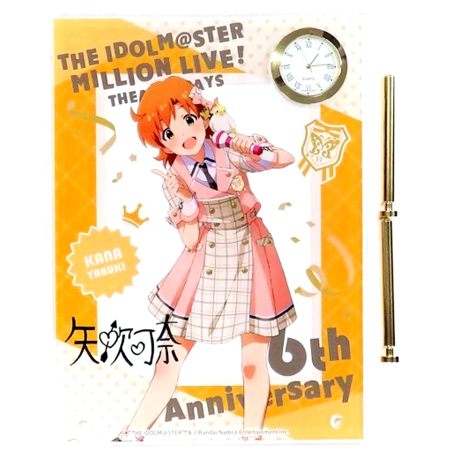 Kana Yabuki THE IDOLM@STER MILLION LIVE! THEATER DAYS Acrylic Art with Clock Future Signature ver. 6th Anniversary in AKIHABARA [USED]