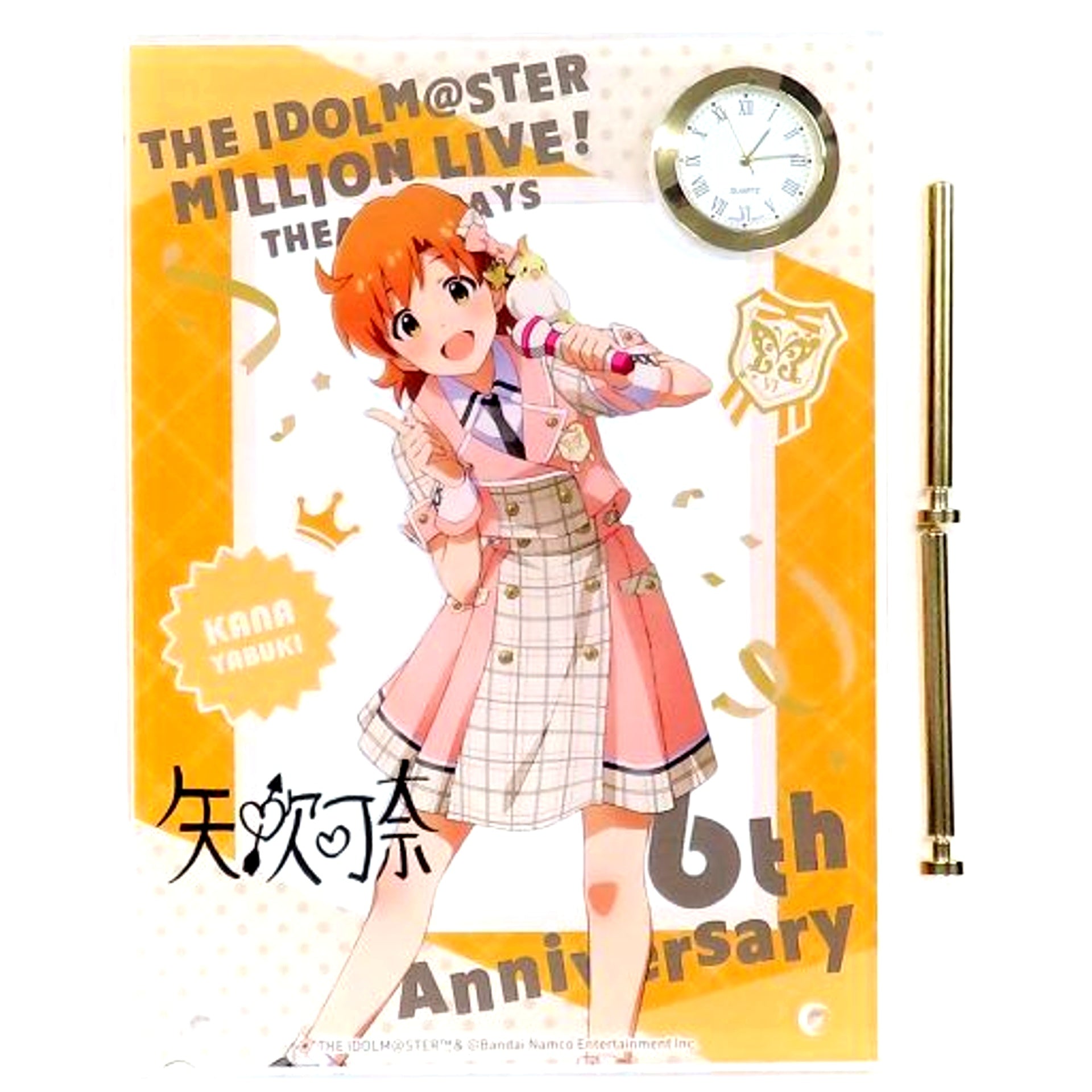 Kana Yabuki THE IDOLM@STER MILLION LIVE! THEATER DAYS Acrylic Art with Clock Future Signature ver. 6th Anniversary in AKIHABARA [USED]