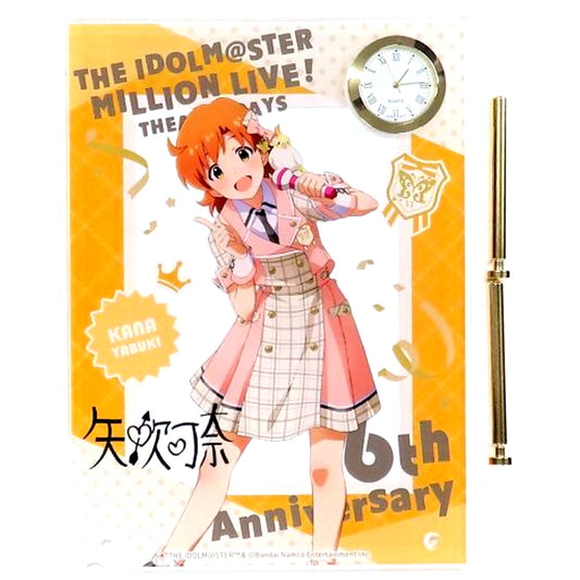 Kana Yabuki THE IDOLM@STER MILLION LIVE! THEATER DAYS Acrylic Art with Clock Future Signature ver. 6th Anniversary in AKIHABARA [USED]