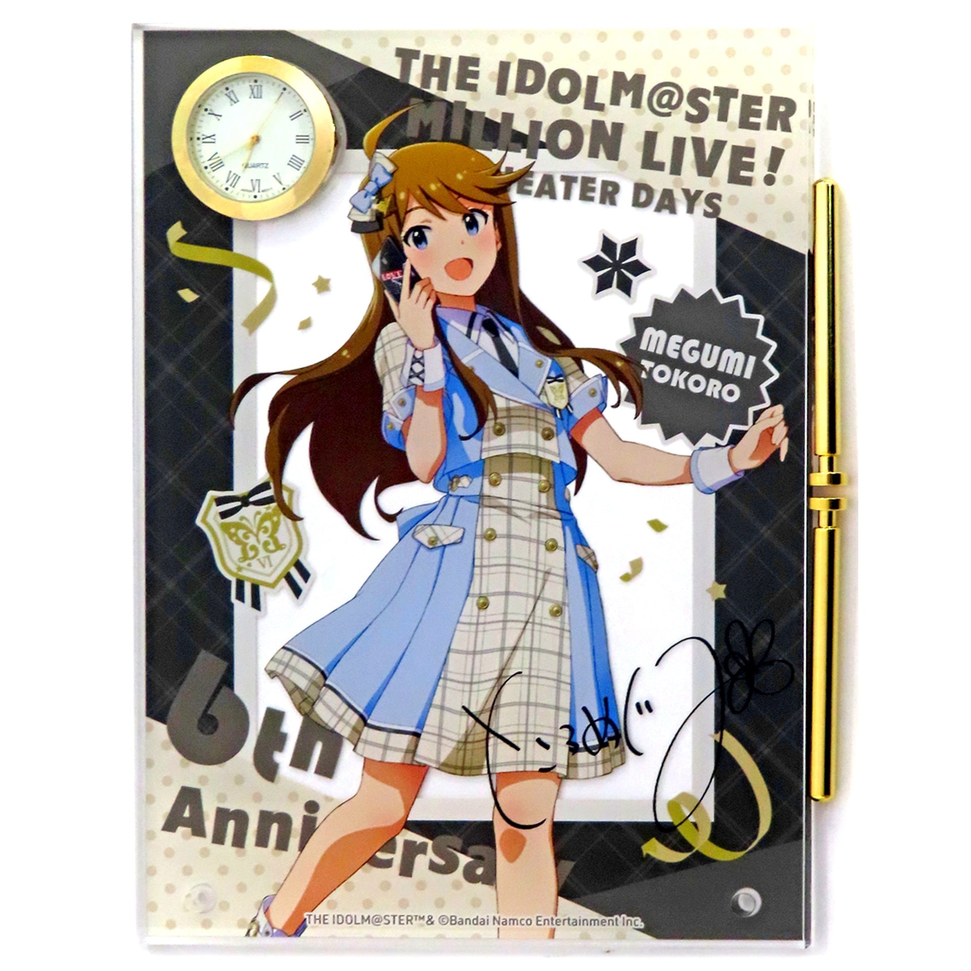 Megumi Tokoro Future Signature Ver. The Idolmaster Million Live! Theater Days Acrylic Art with Clock 6th Anniversary in AKIHABARA [USED]