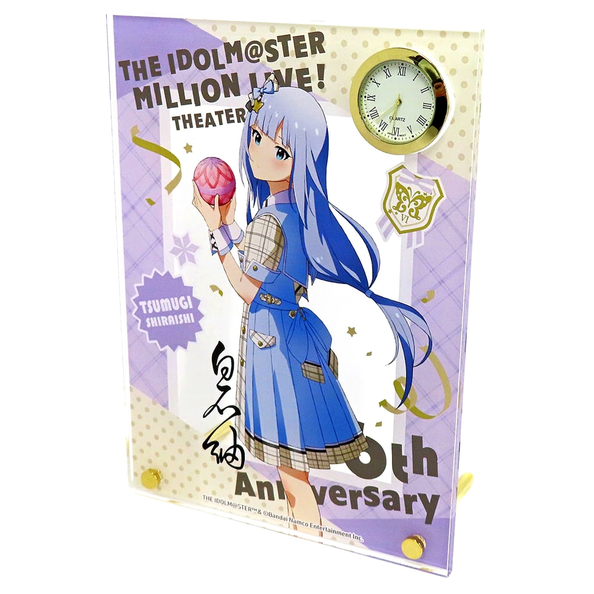 Tsumugi Shiraishi The Idolmaster Million Live! Theater Days Acrylic Art with Clock Future Signature ver. [USED]