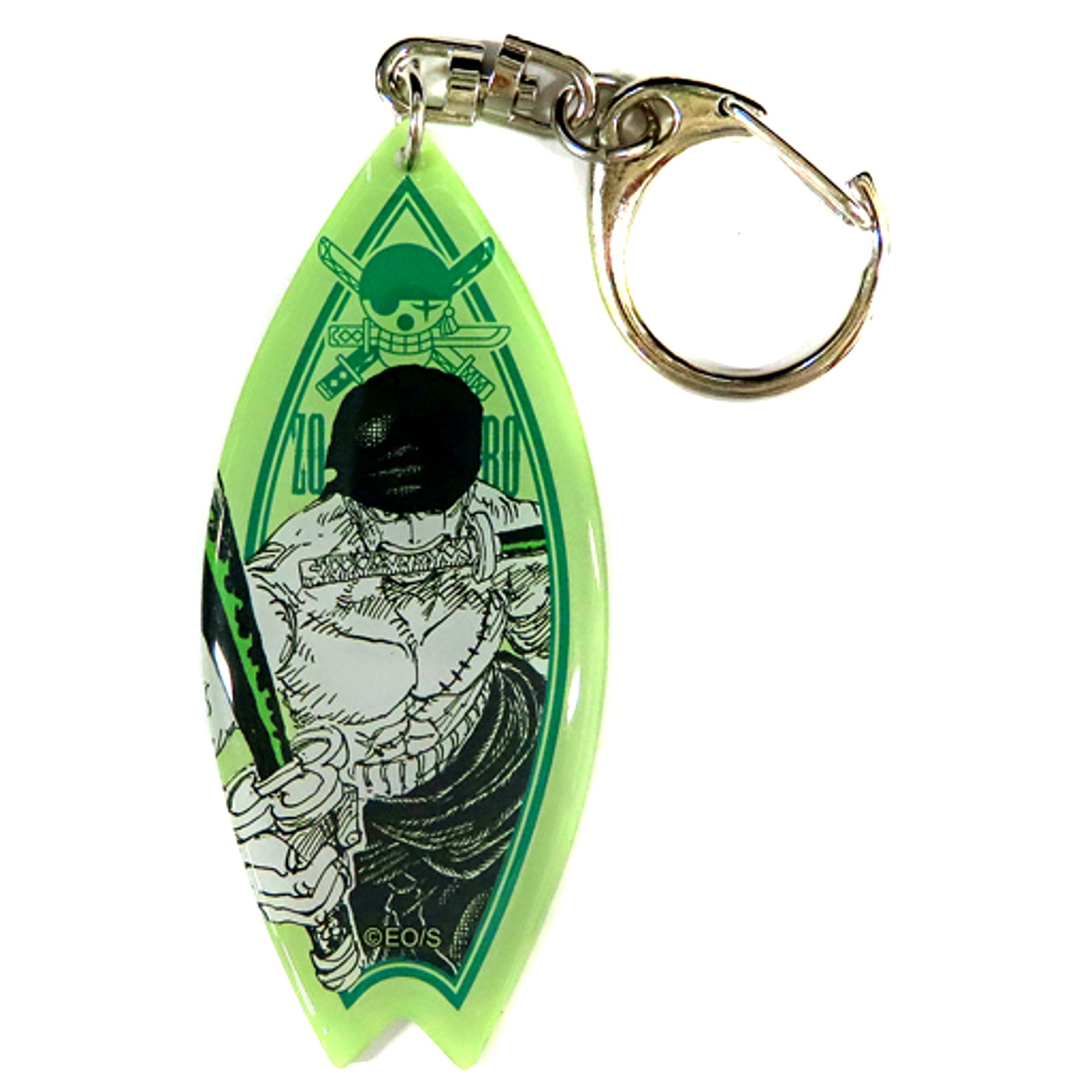 Roronoa Zoro One Piece Surfboard Style Acrylic Keychain Jump Shop Summer Jump 2023 [USED]