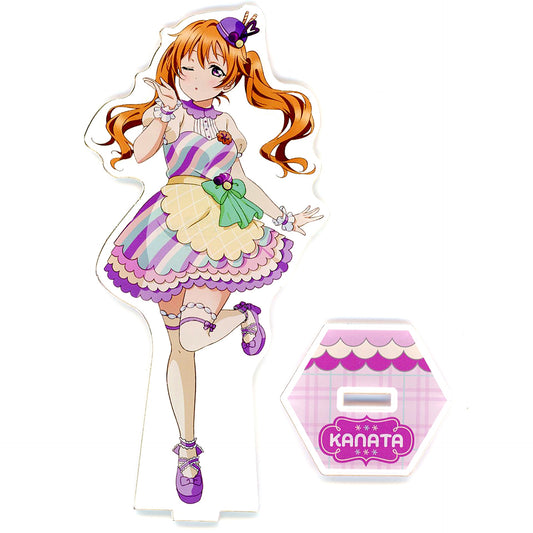 Kanata Konoe Big Acrylic Stand Nijigaku Let's Niji Parfait! GiGO Collabo Cafe Love Live! Nijigasaki High School Idol Club Let's Niji Parfait! [USED]