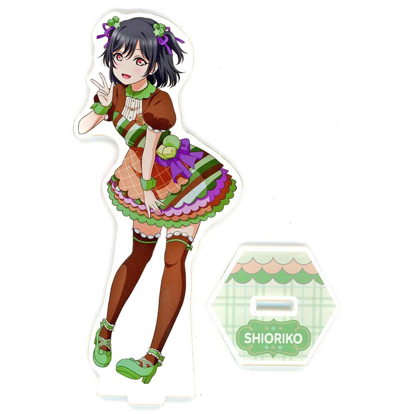Shioriko Mifune Nijigaku Let's Niji Parfait! Big Acrylic Stand GiGO Collabo Cafe Love Live Nijigasaki High School Idol Club Let's Niji Parfait! [USED]