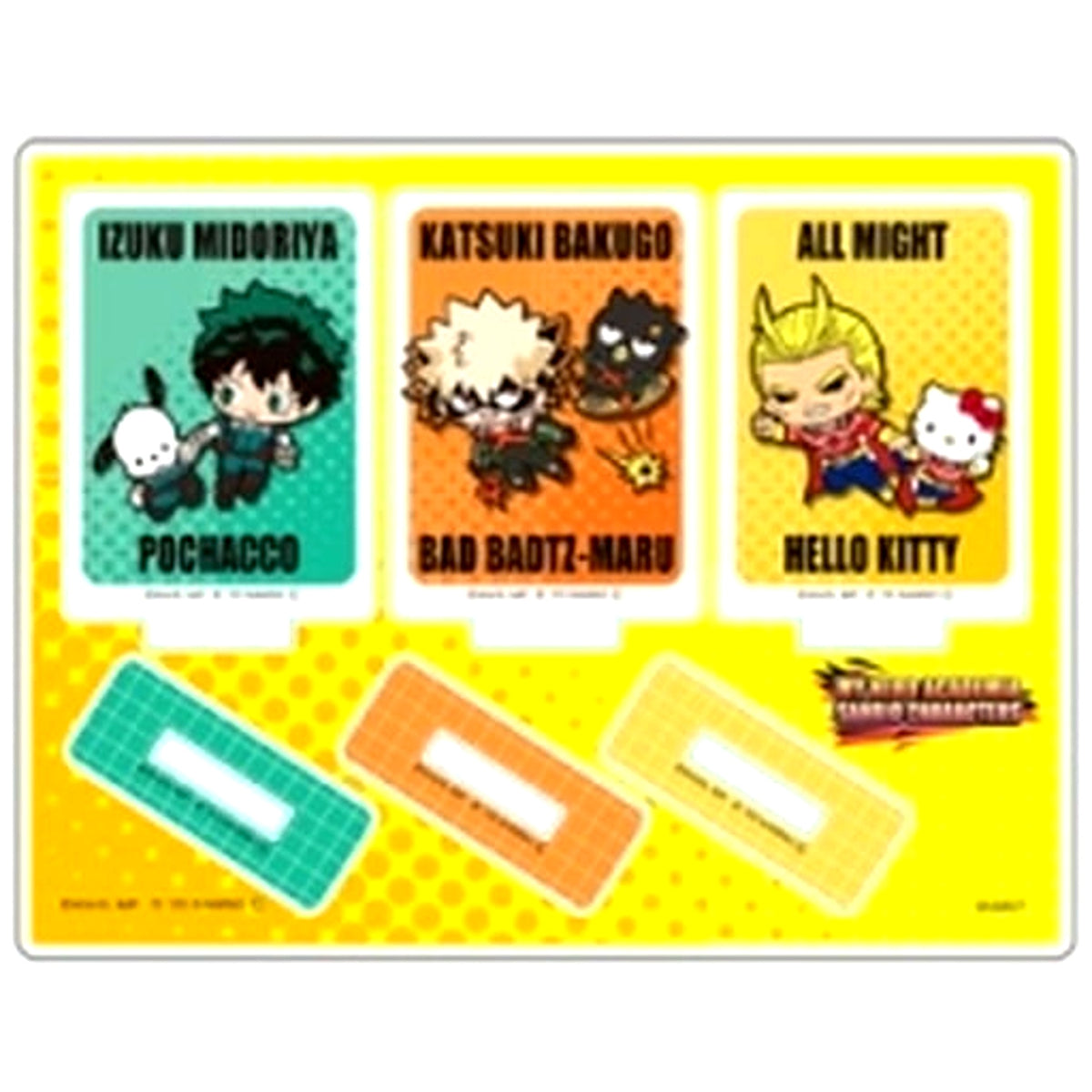 Izuku Midoriya & Katsuki Bakugo & All Might My Hero Academia x Sanrio Characters Acrylic Stand Collection B [USED]