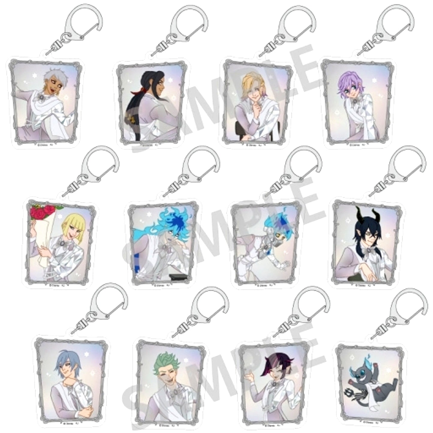Set of 12 Disney 100 Twisted-Wonderland Trading Acrylic Keychain Vol.2 [USED]