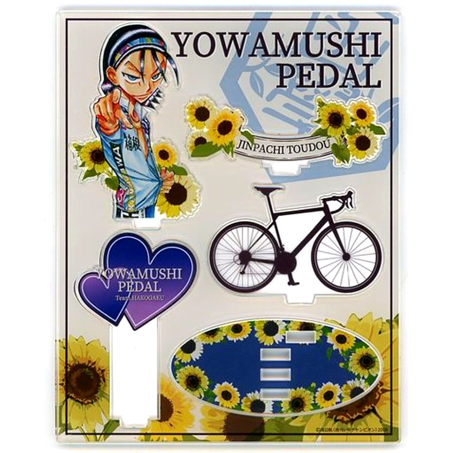 Jinpachi Toudou BIG Acrylic Stand Birth Month Flower Ver. Yowamushi Pedal [USED]
