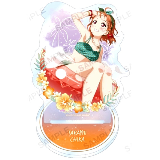 Chika Takami Acrylic Stand Aqours Secret Beach Ver. Love Live! School Idol Festival [USED]