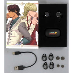 Kotetsu Kaburagi and Barnaby Brooks Jr. TIGER and BUNNY 2 x ONKYO Wireless Earphones ANIMA AOW01 [USED]