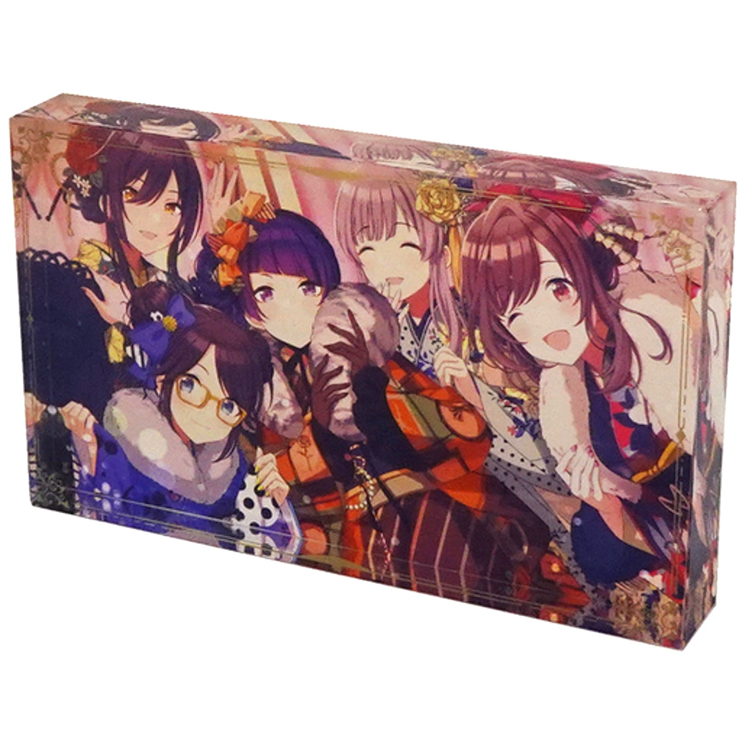 L'Antica THE IDOLM@STER SHINY COLORS Acrylic Block Plate 15th Anniv Collab Cafe in Guangzhou China Limited [USED]