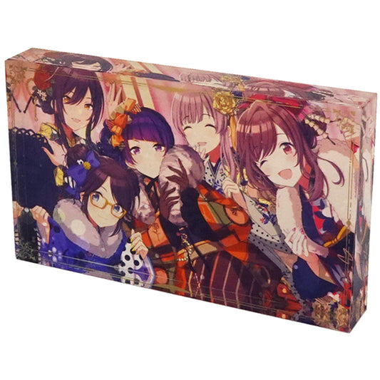 L'Antica THE IDOLM@STER SHINY COLORS Acrylic Block Plate 15th Anniv Collab Cafe in Guangzhou China Limited [USED]