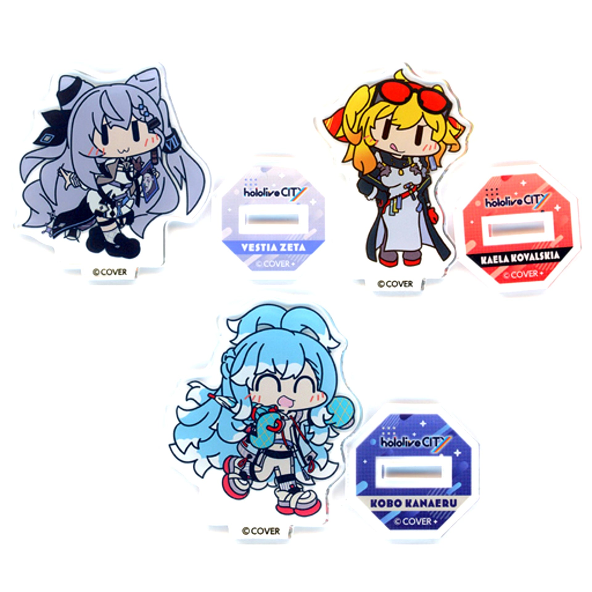 Set of 3 Hololive Indonesia 3rd Generation Mini Acrylic Stand Virtual YouTuber Hololive hololive CITY ATTRACTIONS [USED]