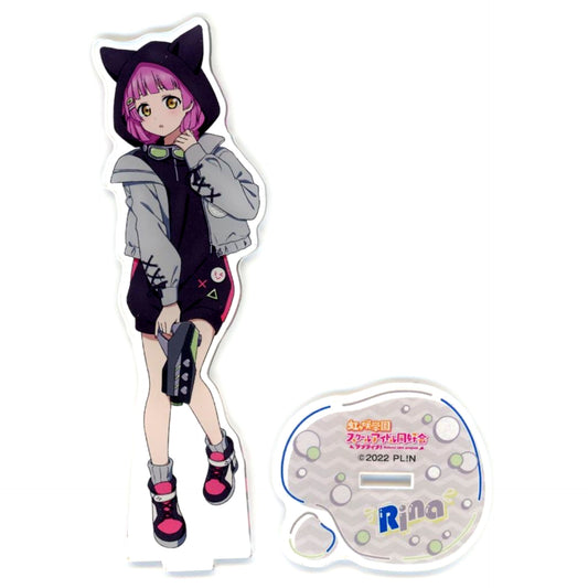 Rina Tennoji Big Acrylic Stand Love Live! Nijigasaki High School Idol Club x Village Vanguard [USED]