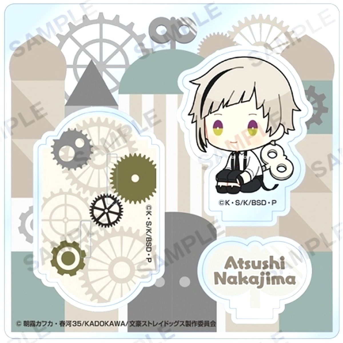 Atsushi Nakajima Bungo Stray Dogs Petatto Wind-Up ver. Diorama Acrylic Stand [USED]