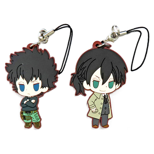 Shinya Kougami Nobuchika Ginoza A Psycho-Pass: Sinners of the System Rubber Strap Set Key Chain [USED]