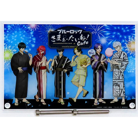 Group Acrylic Panel Blue Lock Summer Time Cafe COLLABORATIONCAFE POWERED BY AnimaxCafe Plus [USED]