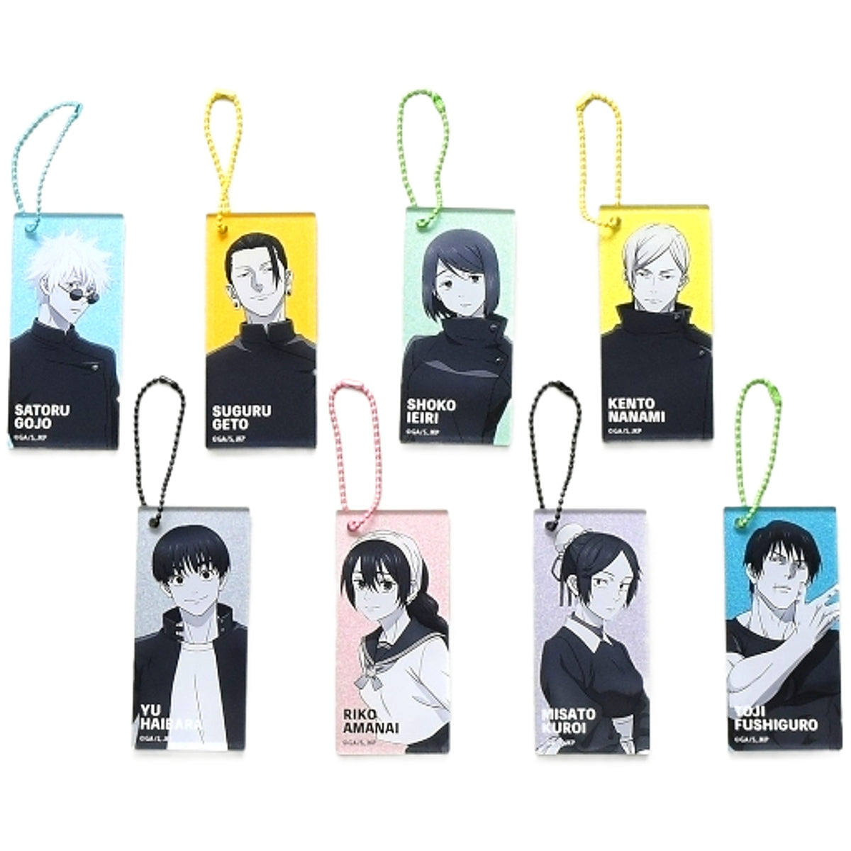 Satoru Gojo & Others Jujutsu Kaisen S2: Hidden Inventory/Premature Death All 8 Types Set Metallic Acrylic Keychain [USED]