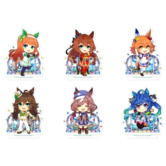 Set of 6 Umamusume: Pretty Derby Charafeuille Acrylic Stand Umapyoi Legend Vol.5 [USED]