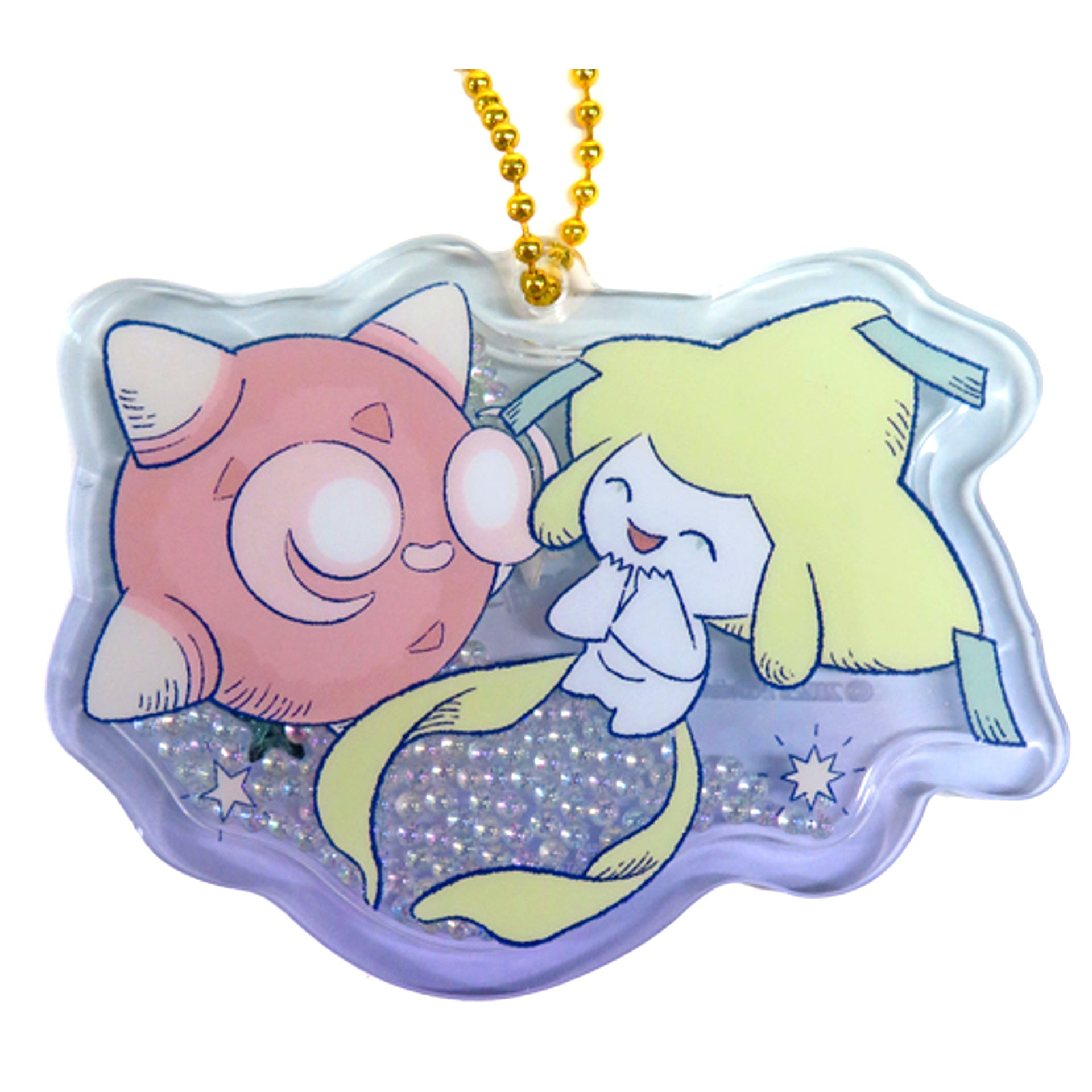 Minior & Jirachi Pokemon Shaka Shaka Acrylic Charm Collection Jirachi Star Connection Pokemon Center Limited [USED]