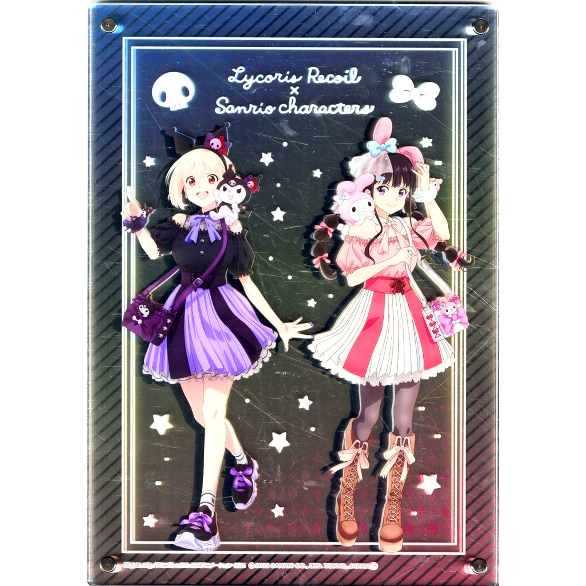 Chisato Nishikigi x Kuromi & Takina Inoue x My Melody Lycoris Recoil x Sanrio Characters Memorial 3-Layer Acrylic Board PremiumShop [USED]