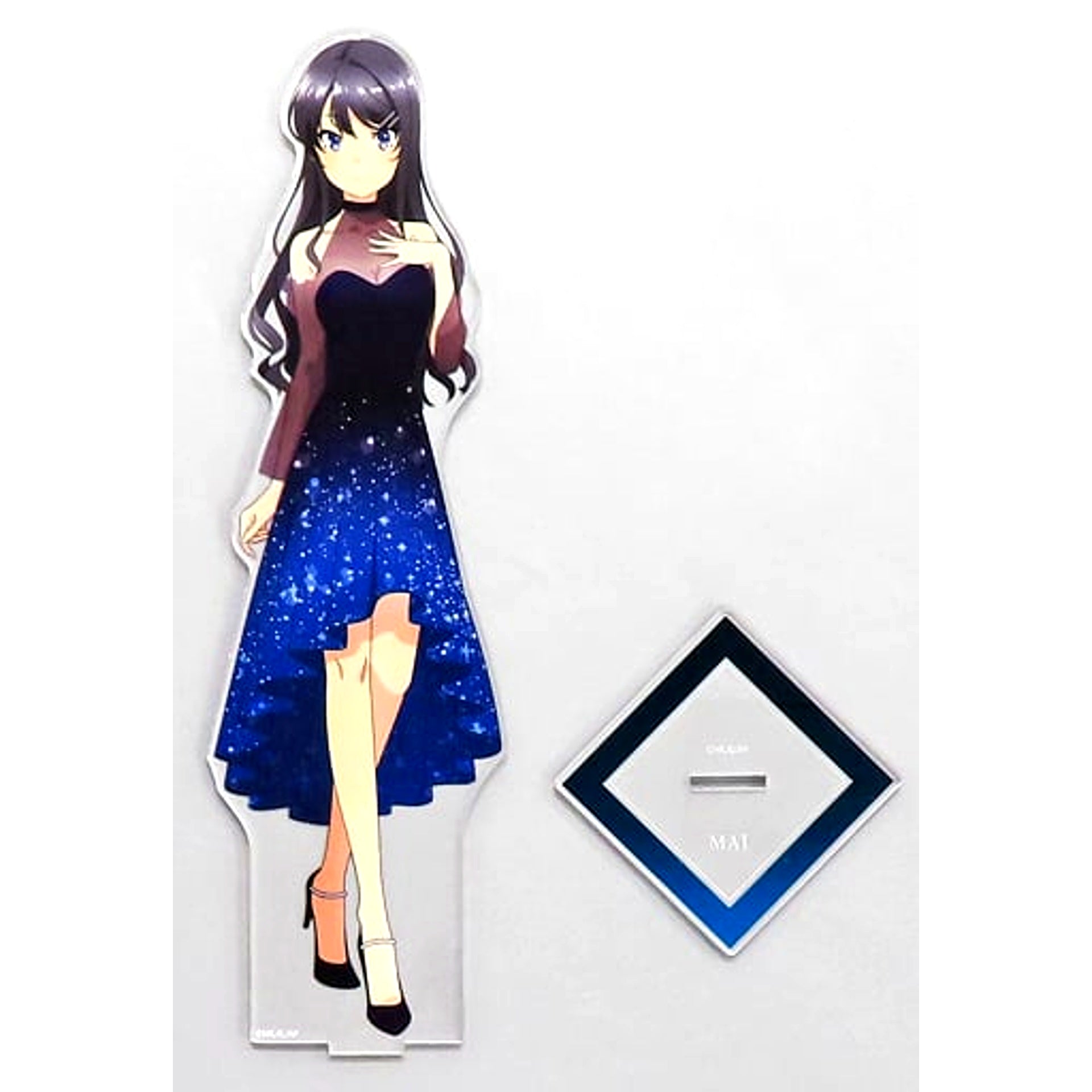 Mai Sakurajima Illustration Starry Sky Dress Ver. Extra Large Acrylic Stand Rascal Does Not Dream of a Sister Venturing Out Animate Fair [USED]