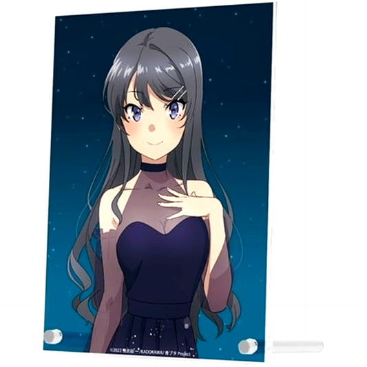Mai Sakurajima Starry Sky Dress Ver. Rascal Does Not Dream of a Sister Venturing Out Animate Fair A5 Acrylic Panel Illustration [USED]