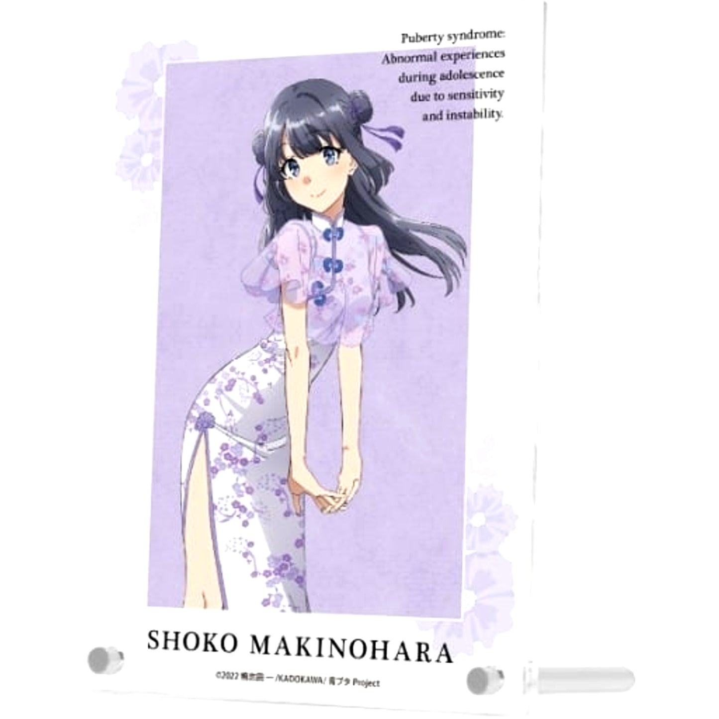 Shoko Makinohara China Dress Ver. Rascal Does Not Dream of Bunny Girl Senpai A5 Acrylic Panel Illustration [USED]
