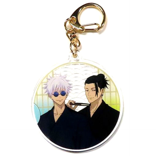 Satoru Gojo & Suguru Geto Jujutsu Kaisen x Asakusa Hanayashiki Original Illustration Hidden Inventory Premature Death Yukata Ver Trading Acrylic Keychain [USED]