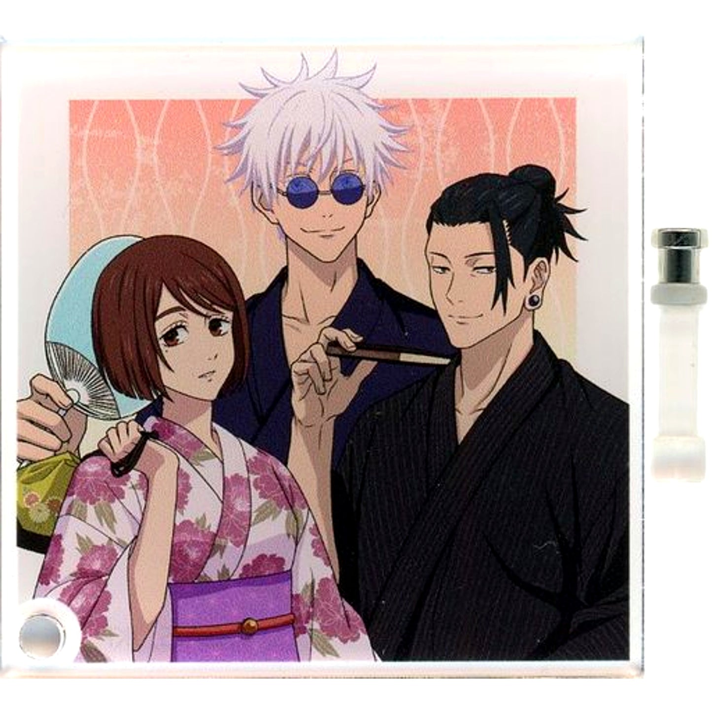 Satoru Gojo & Suguru Geto & Shoko Ieiri Jujutsu Kaisen x Asakusa Hanayashiki Newly Drawn Illustration Hidden Inventory / Premature Death Yukata Ver. Trading Acrylic Stand Panel [USED]