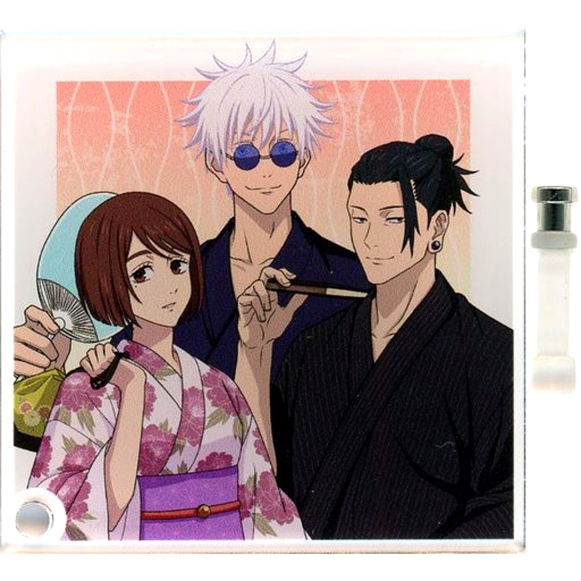 Satoru Gojo & Suguru Geto & Shoko Ieiri Jujutsu Kaisen x Asakusa Hanayashiki Newly Drawn Illustration Hidden Inventory / Premature Death Yukata Ver. Trading Acrylic Stand Panel [USED]