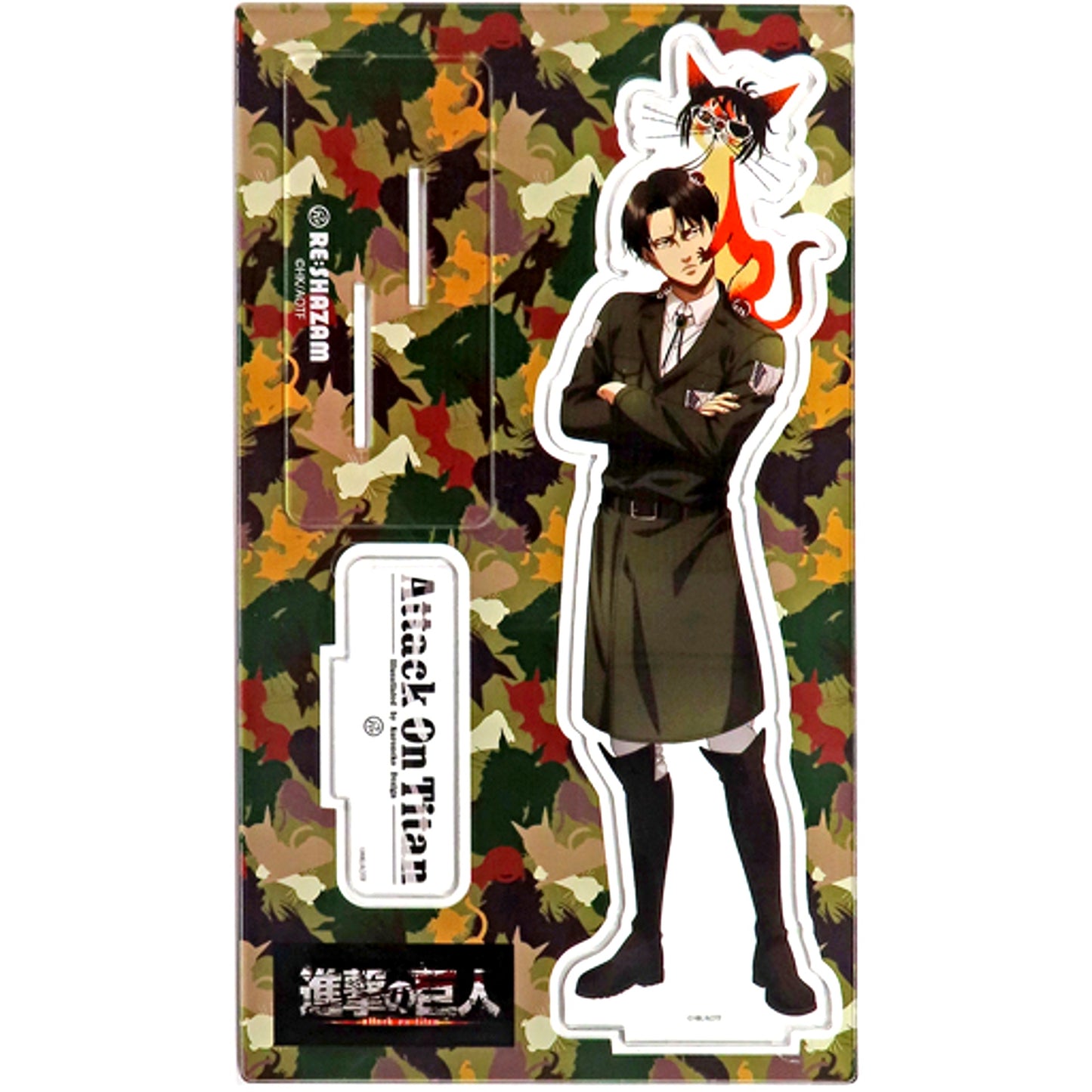 Levi Ackerman & Hange Cat Attack on Titan RE:SHAZAM Studio Drawn Acrylic Stand [USED]