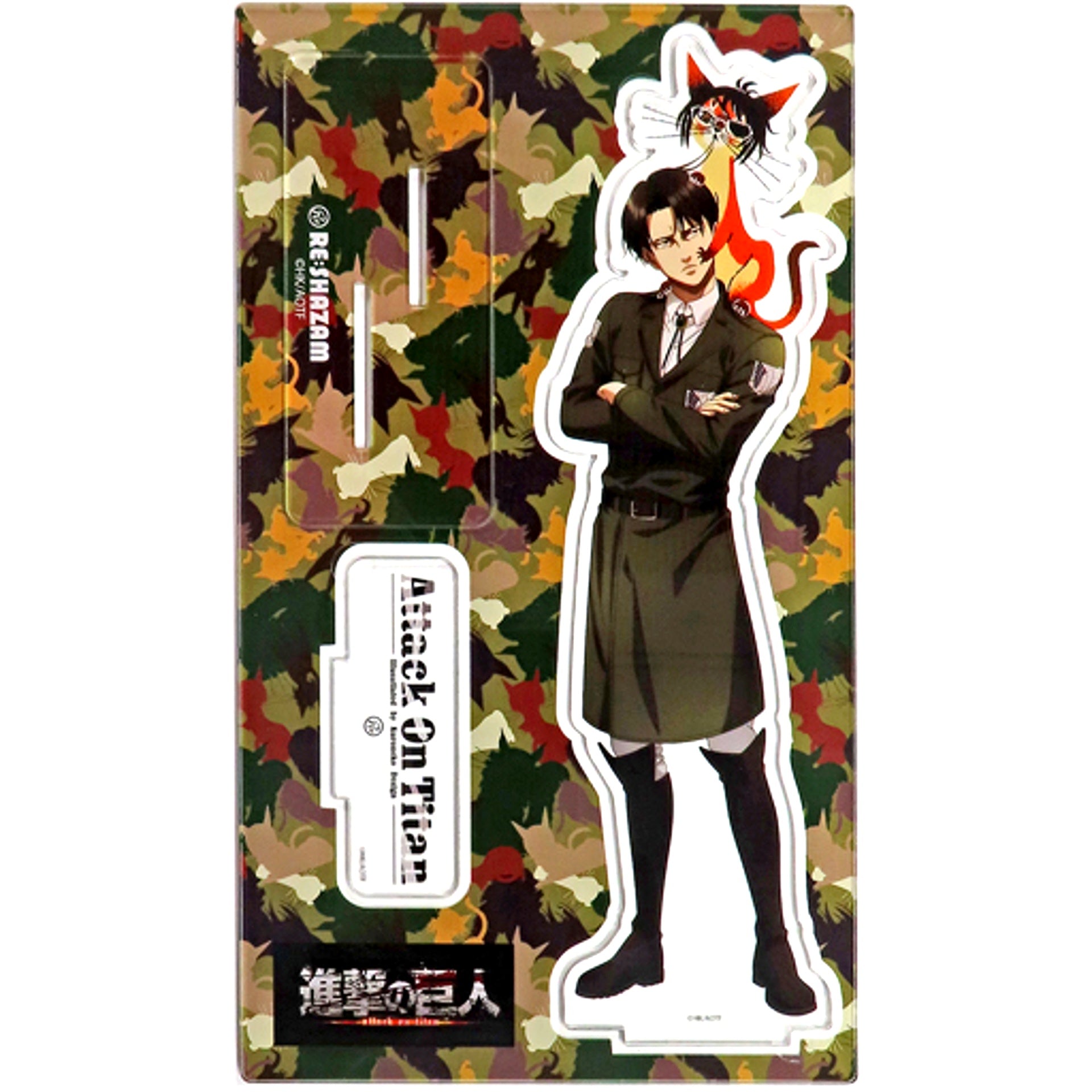 Levi Ackerman & Hange Cat Attack on Titan RE:SHAZAM Studio Drawn Acrylic Stand [USED]