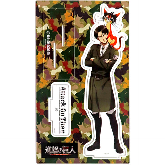 Levi Ackerman & Hange Cat Attack on Titan RE:SHAZAM Studio Drawn Acrylic Stand [USED]
