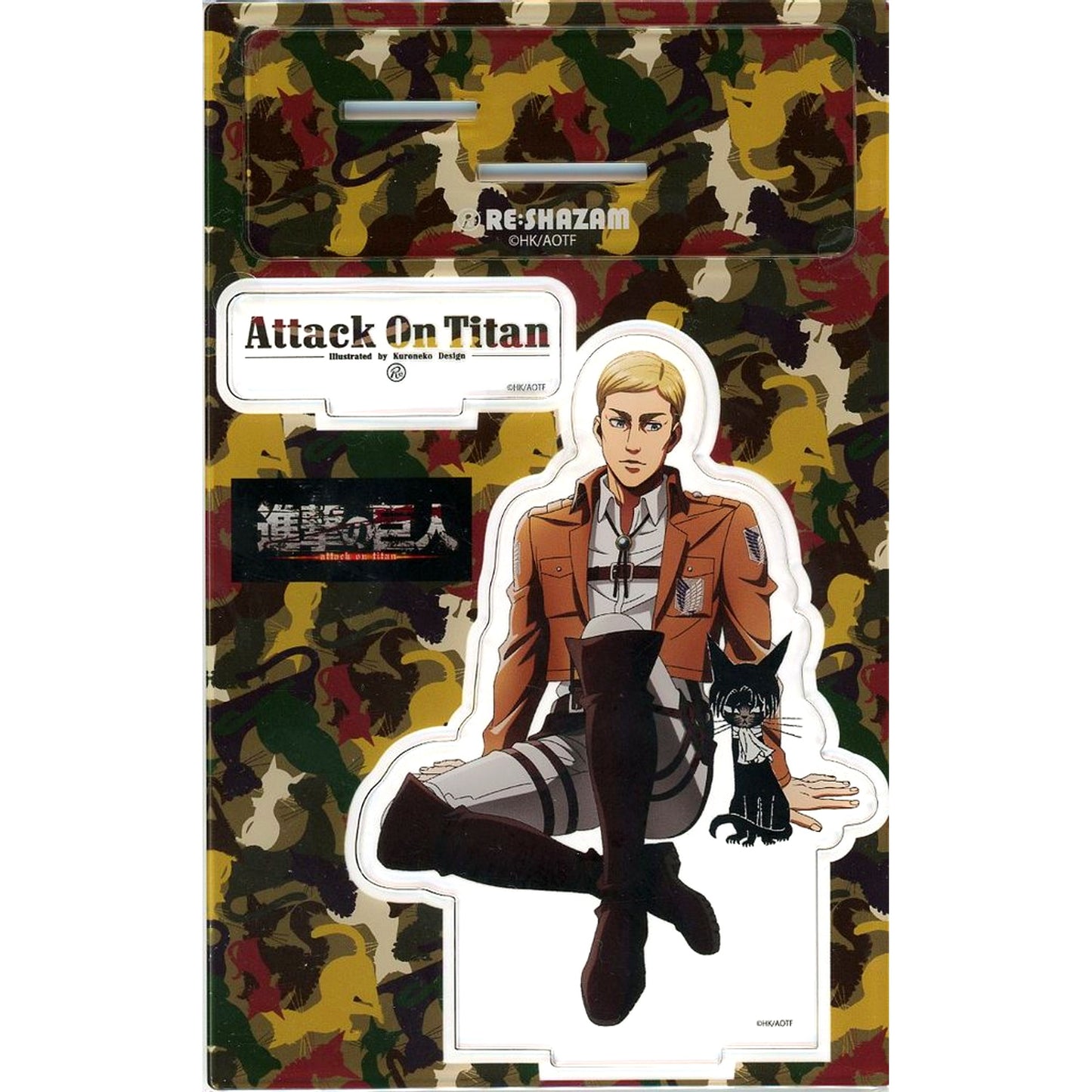 Erwin Smith & Levi Cat Attack on Titan x RE:SHAZAM Studio Illustration Acrylic Stand [USED]