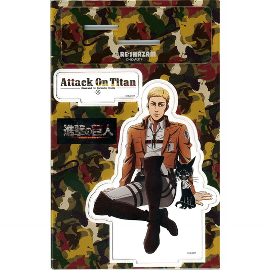 Erwin Smith & Levi Cat Attack on Titan x RE:SHAZAM Studio Illustration Acrylic Stand [USED]