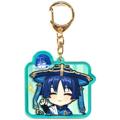 Genshin Wanderer Sumeru City Chibi Stamp Series Acrylic Keychain Keychains [USED]