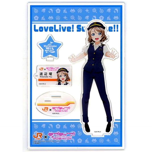 You Watanabe JR Tokai Summer Uniform Acrylic Stand JR Tokai Oshi Tabi x Love Live! Sunshine!! Numazu Geki Oshi Campaign! [USED]