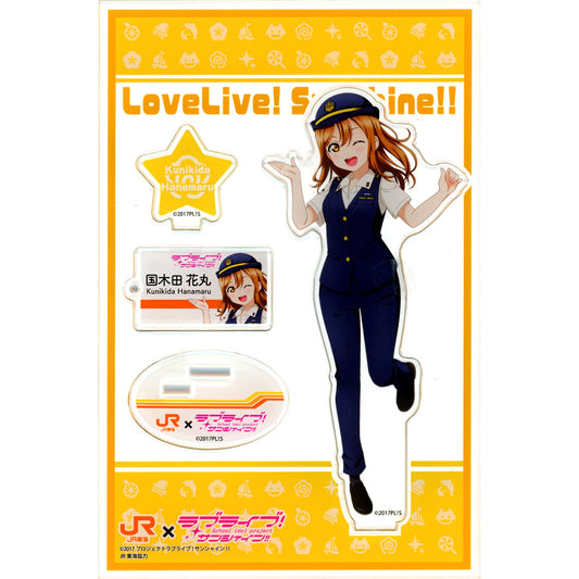 Hanamaru Kunikida JR Tokai Summer Uniform Acrylic Stand JR Tokai Oshi Tabi x Love Live! Sunshine!! Numazu Geki Oshi Campaign [USED]