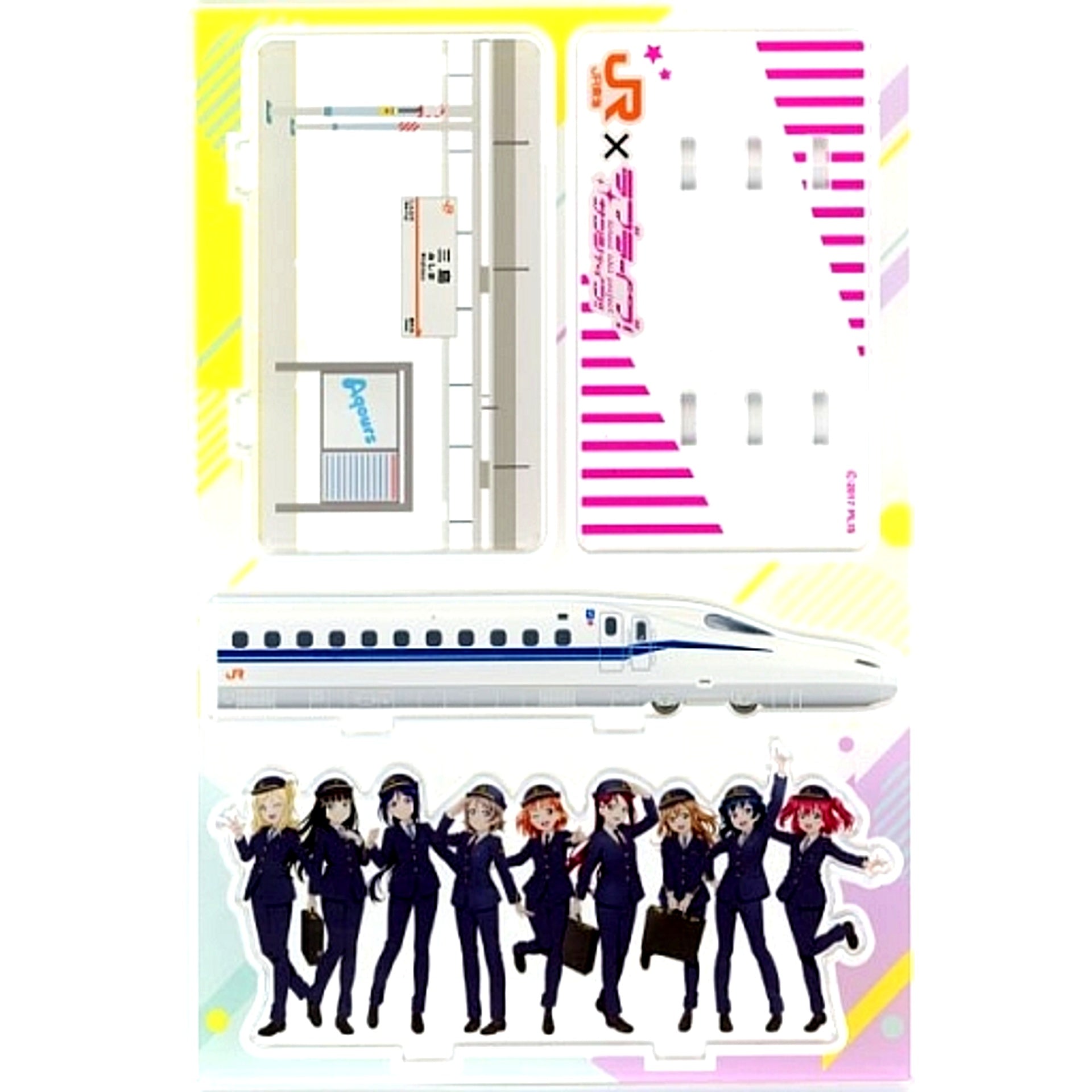Aqours Acrylic Stand JR Tokai Oshi Tabi x Love Live! Sunshine!! Numazu Geki Oshi Campaign [USED]