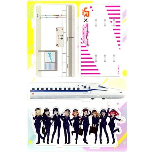 Aqours Acrylic Stand JR Tokai Oshi Tabi x Love Live! Sunshine!! Numazu Geki Oshi Campaign [USED]