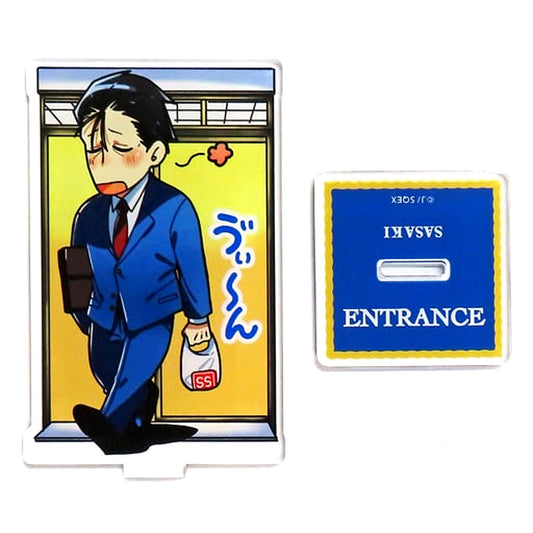 Sasaki B-4 Prize Behind the Supermarket Smoking With You Acrylic Stand Rakuten Collection Online Kuji Super S no Goaien Kanshasai [USED]