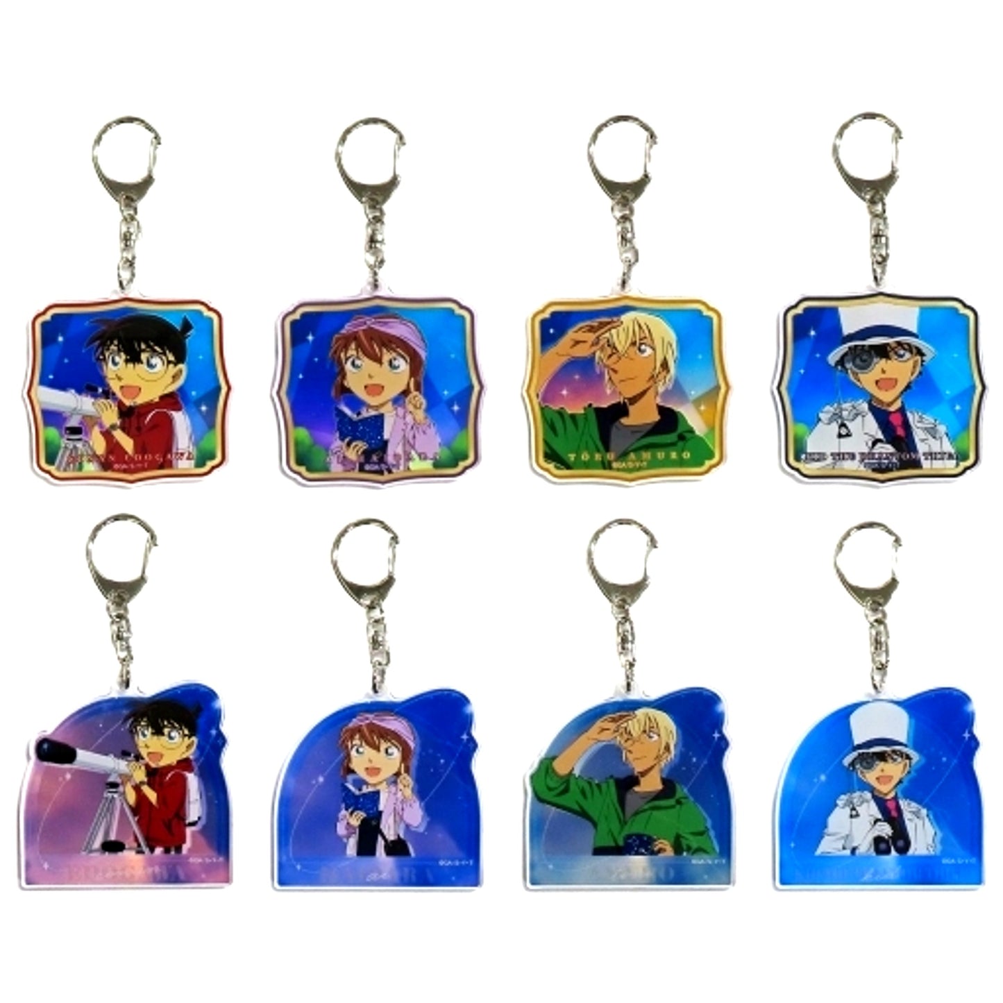 Set of 8 Detective Conan Fair Astronomical Observation Series in Animate Trading Acrylic Keychain [USED]