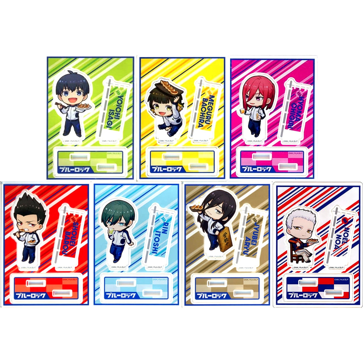 Blue Lock Trading Acrylic Stand Type A Complete Set of 7 Nikujiru Gyoza no Dandadan [USED]