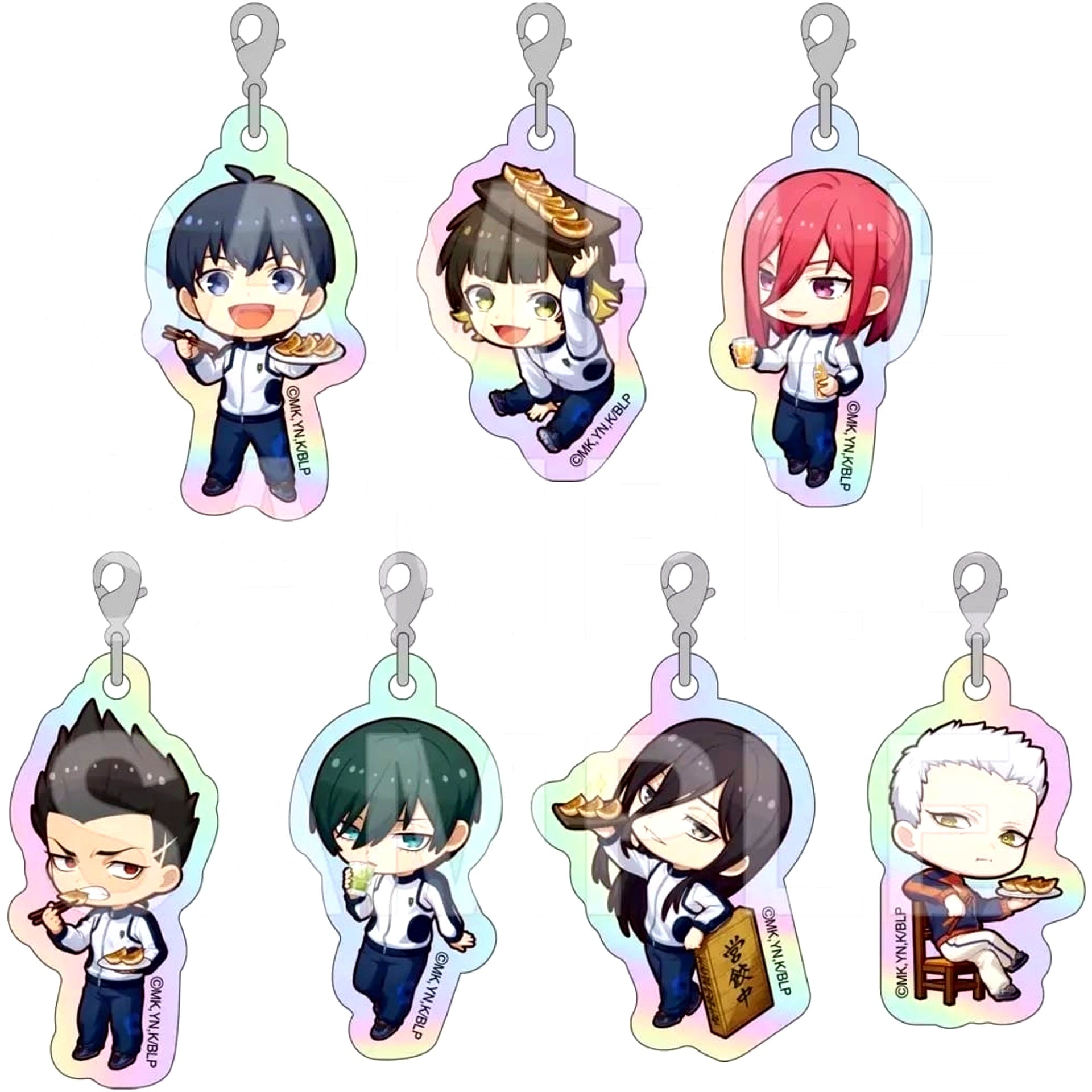 Blue Lock Trading Aurora Charm A Set of 7 Nikuju Gyoza no Dandadan [USED]