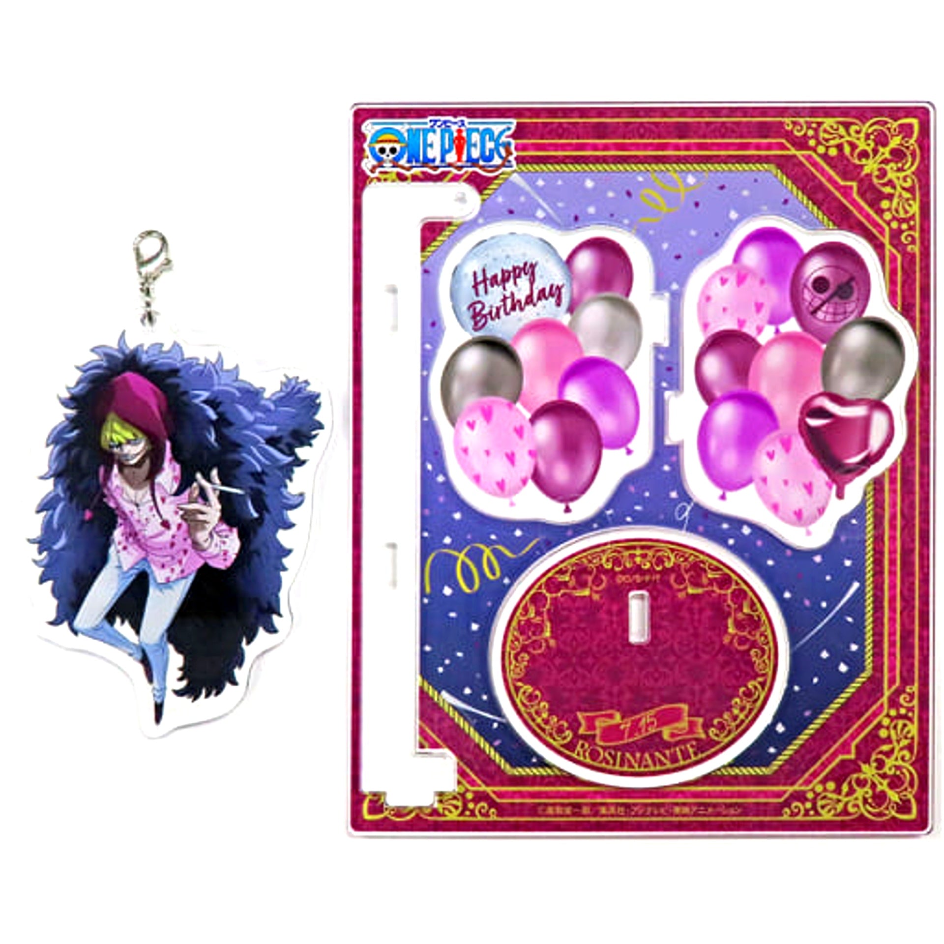 Donquixote Rosinante Corazon One Piece 2023 Birthday Wobbly Acrylic Stand Mugiwara Store Limited [USED]