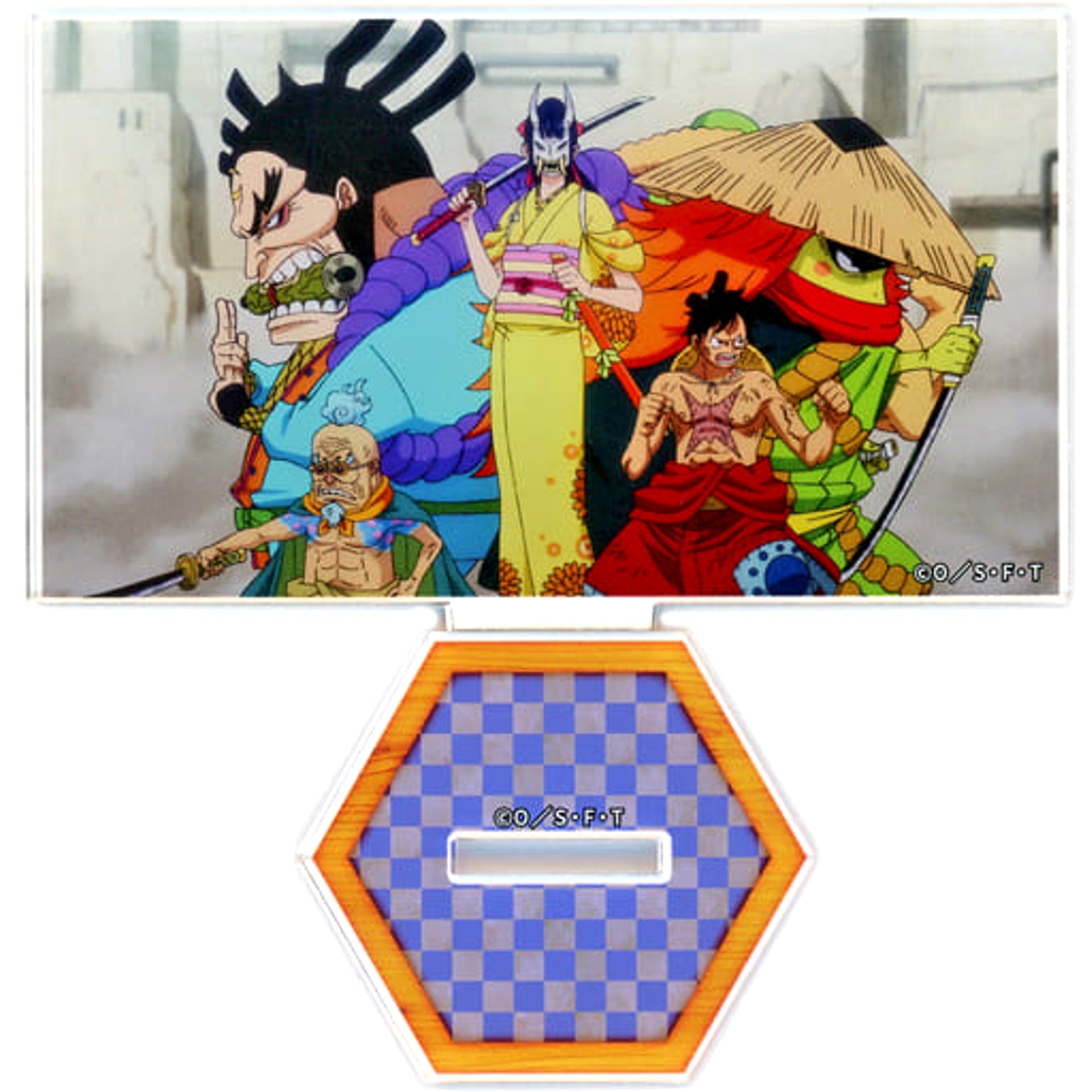 One Piece Monkey D. Luffy & Kiku & Raizo & Hyogoro Trading Scene Photo Acrylic Stand Vol. 2 Acrylic Stands [USED]