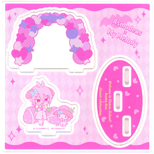 Alice Asmodeus & My Melody Acrylic Figure Plate Welcome to Demon School! Iruma-kun x Sanrio Characters POP UP STORE in TSUTAYA [USED]